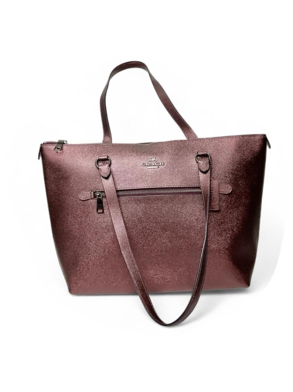 Coach Metallic Burgundy Tote Bag - Coach H2039 87684